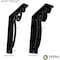 Ekena Millwork Avery Wrought Iron Bracket, (Triple center brace), Antiqued Silver 2"W x 10"D x 12"H BKTM02X10X12TAVASV - alternate 5